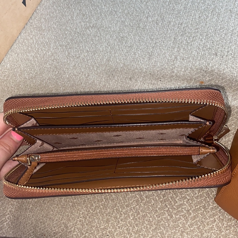 kate spade Cognac Leather Tote with Matching Wallet - Picture 3 of 3